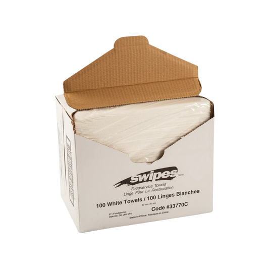 13" X 21" White Antimicrobial Food Service Towels