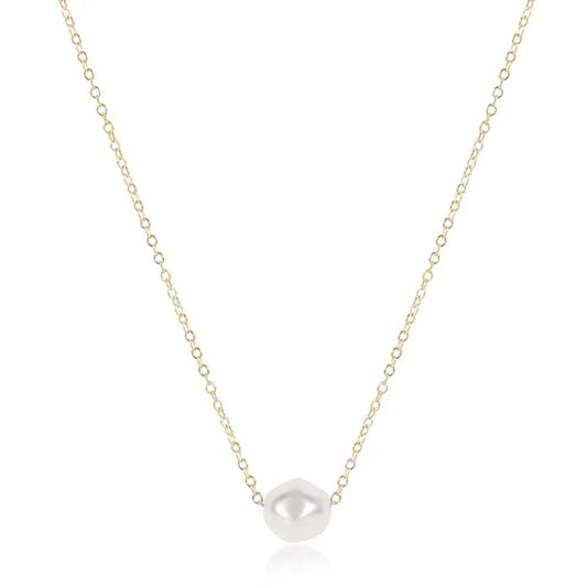 16" Necklace Gold- Admire Pearl