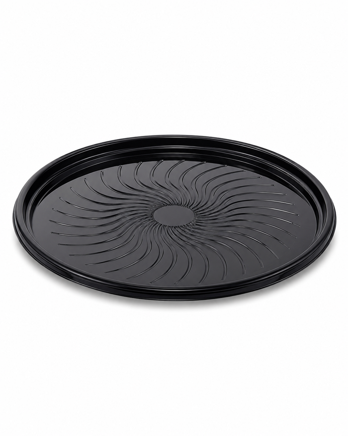 18" Round Clear PET Catering Tray