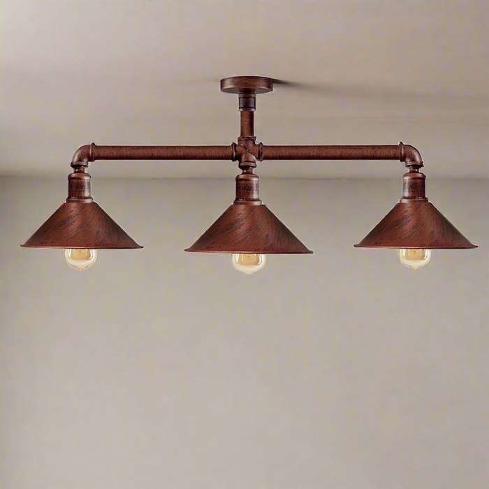 3 Light Kitchen Ceiling Light Steampunk Light Fixture ~ 3526