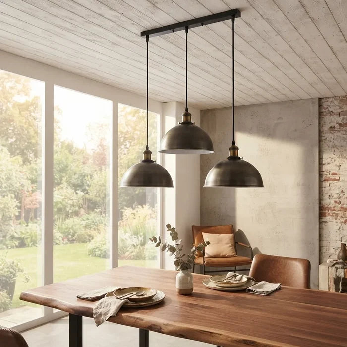3 Way Linear Bar Pendant Metal Easy Fit Dimmable ~6796