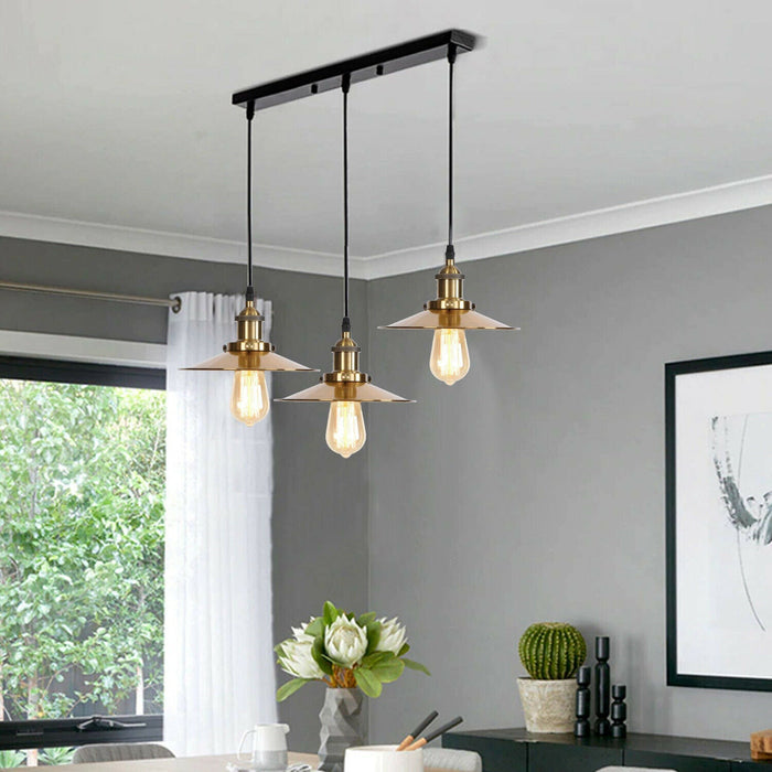 3 Way Modern Ceiling Pendant Cluster Light Fitting Industrial Pendant Lampshade~2139