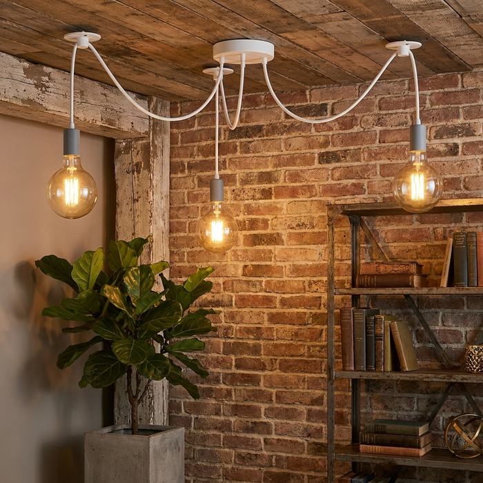 3 Way Spider Light E27 Adjustable Cable  Pendant Light ~5669