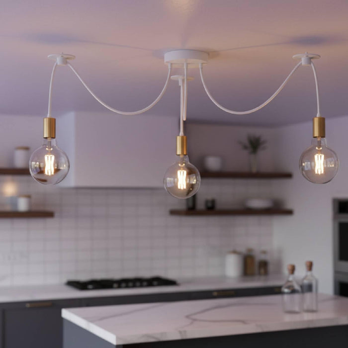 3 Way Spider Light E27 Adjustable Cable  Pendant Light ~5669