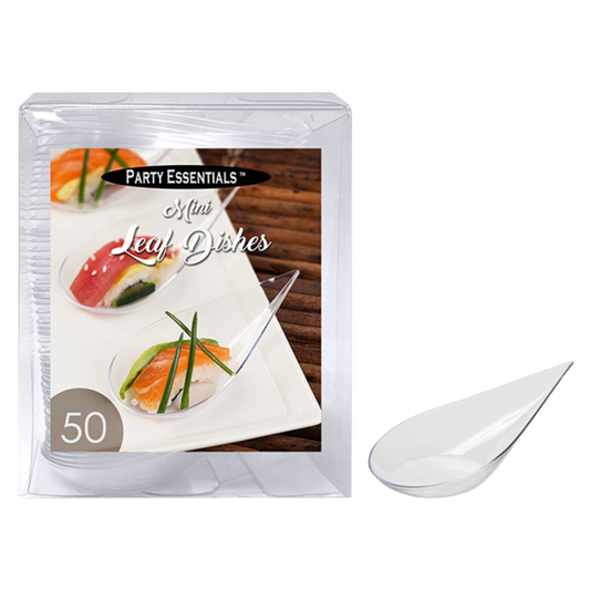 4.06" x 2.17" Clear Mini Leaf Dishes