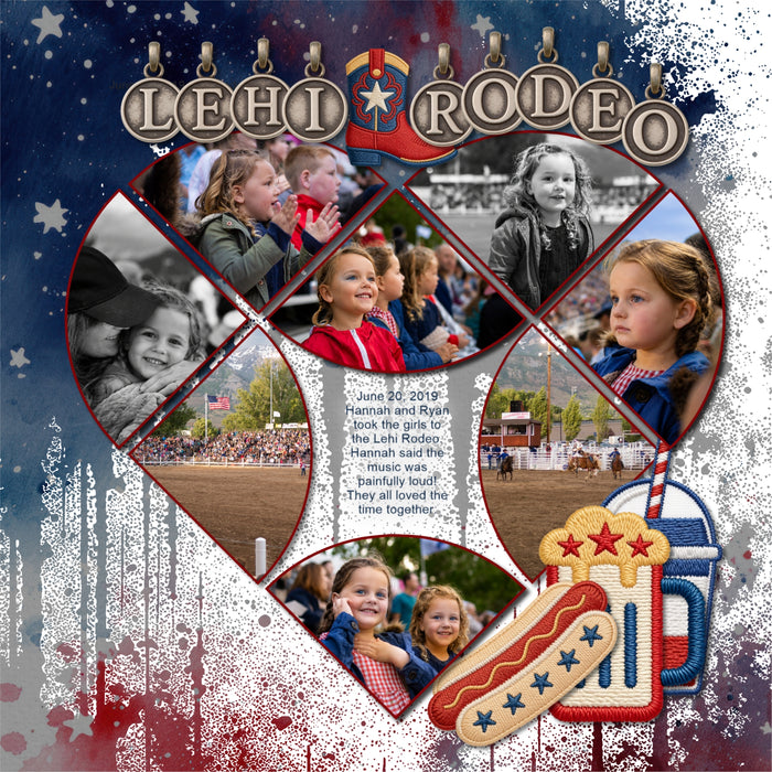 4th of July Patches Digital Scrapbook Kit