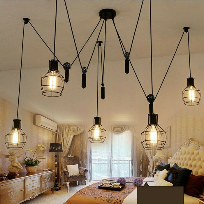5 light pendant ceiling light Flex Cable Chandelier ~2488