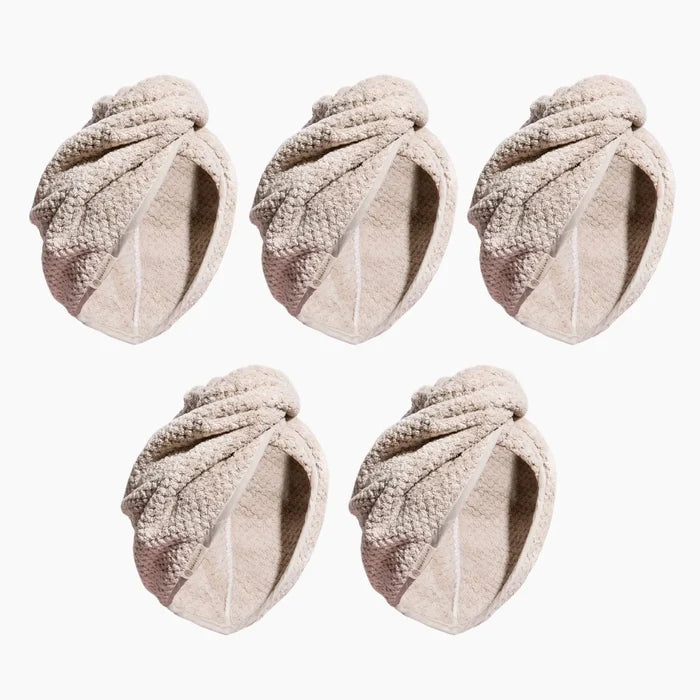 (5 Pack) Hair Drying Towel - Sand