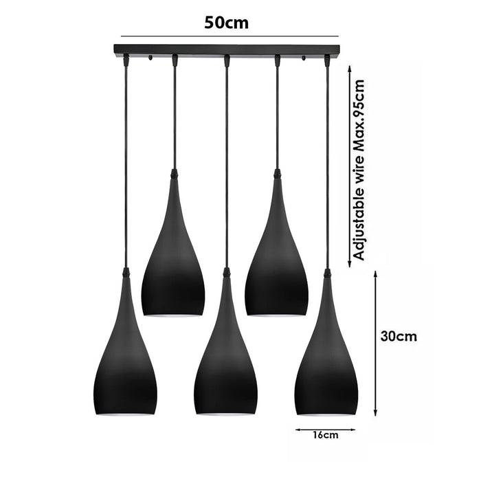 5 Way Ceiling Pendant Light Industrial Hanging Lamp ~6108