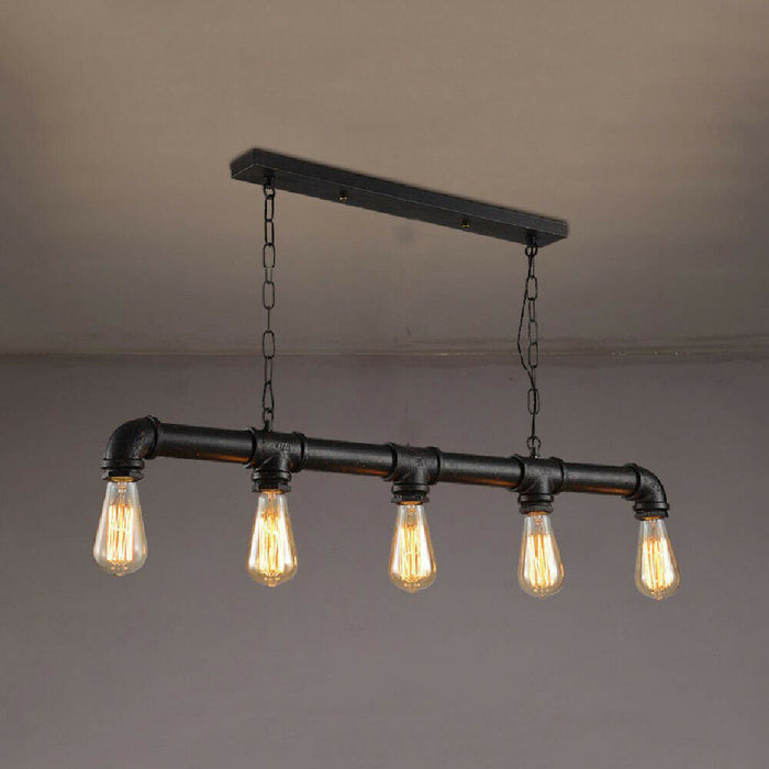 5 Way Industrial Steampunk Pipe Pendant Ceiling Light E27~2368