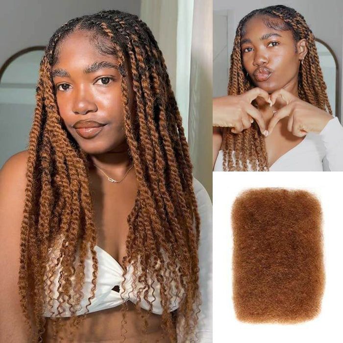 qvr auburn bulk hair afro kinky hair