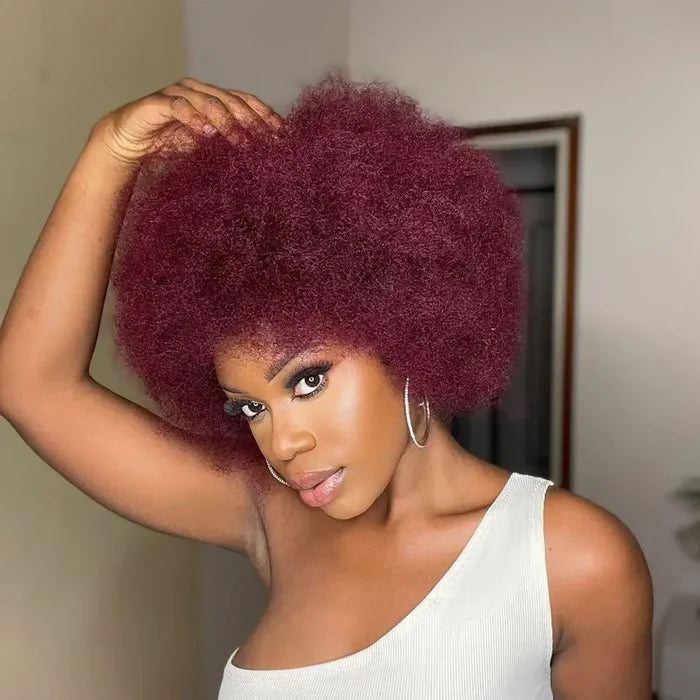 dark red afro kinky hair braiding hair qvr hair