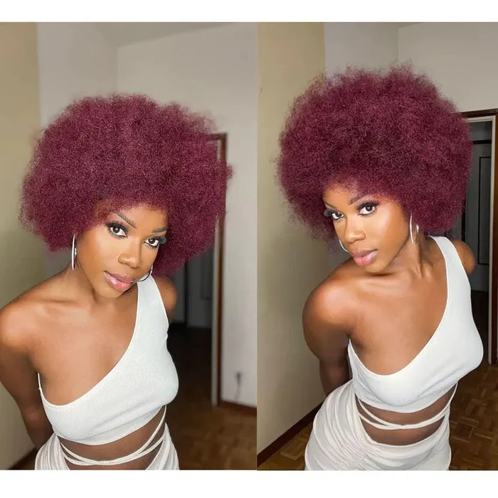 afro kinky bulk hair 99j color hair