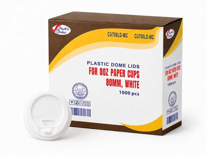 80mm Dome Lids for 8 oz Paper Hot Cups