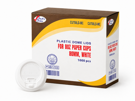 80mm Dome Lids for 8 oz Paper Hot Cups