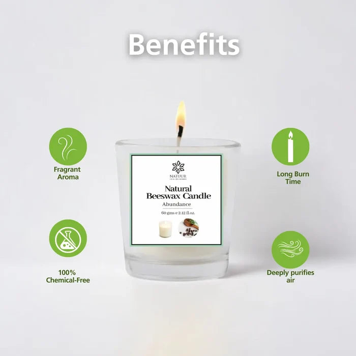 ABUNDANCE | Beeswax Candle | Clove | Cinnamon | Nutmeg | Warm | Uplift | Inspires