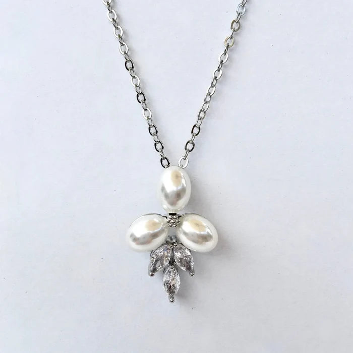 Wedding Jewelry - Pearl Bridal Necklace - Available in Silver, Rose Gold and Yellow Gold