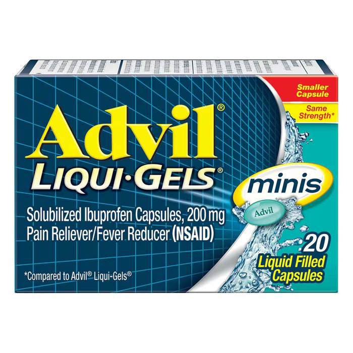 Advil Liqui-Gels Minis Pain Reliever and Fever Reducer 20 Ct - 72 Pack