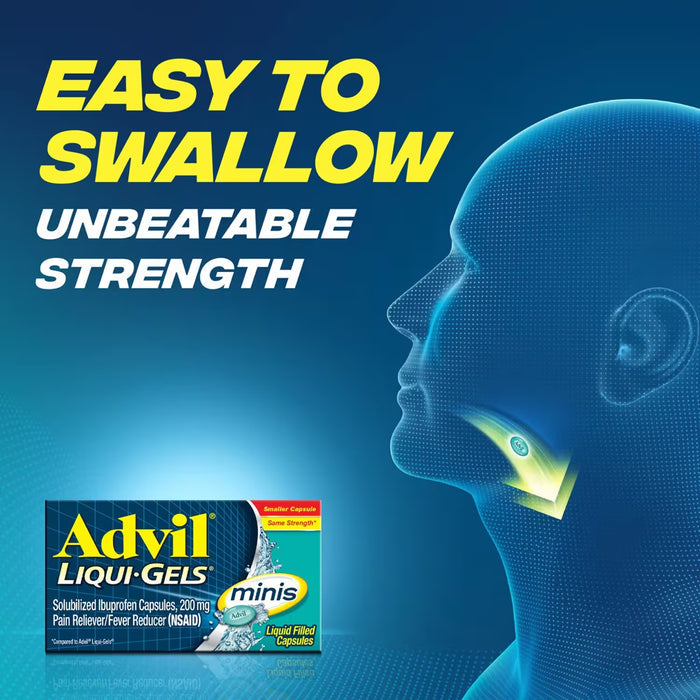 Advil Liqui-Gels Minis Pain Reliever and Fever Reducer 20 Ct - 72 Pack