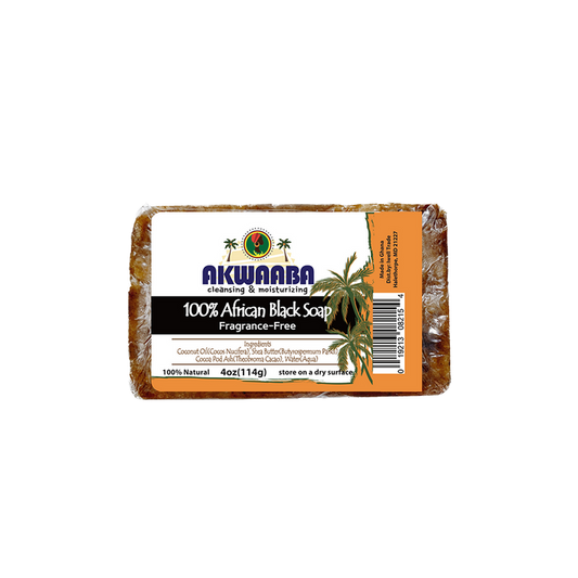 African Black Soap Bar (Fragrance Free) 4oz