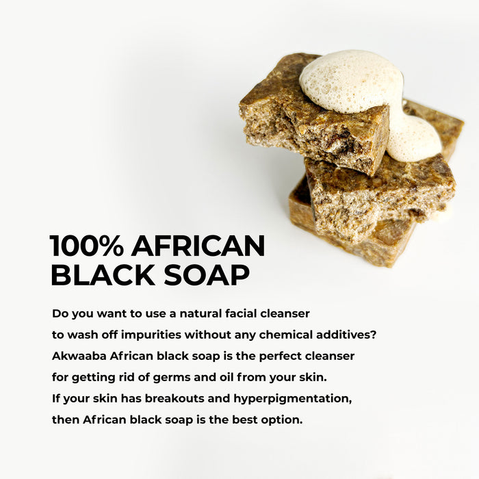 African Black Soap Bar (Fragrance Free) 4oz