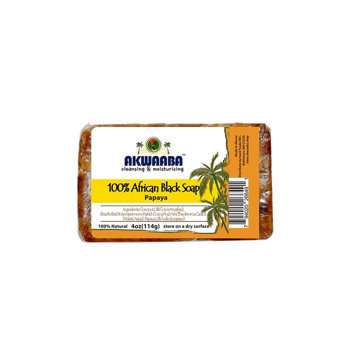 African Black Soap Bar (Papaya) 4oz