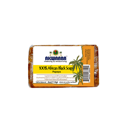African Black Soap Bar (Papaya) 4oz