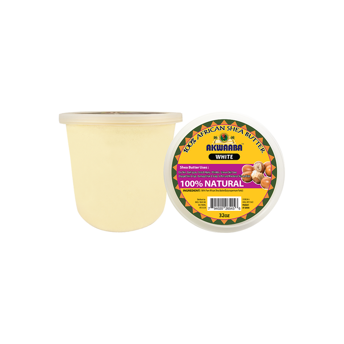 Akwaaba African Shea Butter Solid White