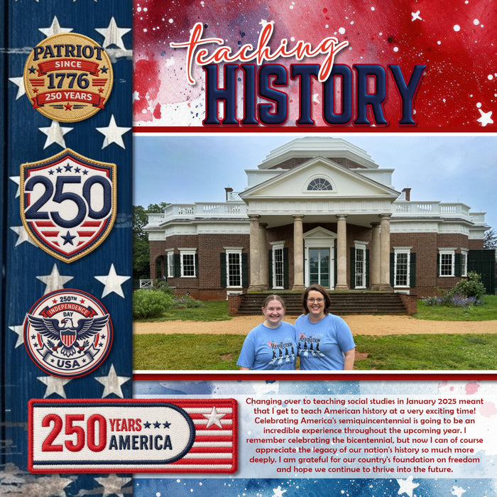 America 250 Patches Digital Scrapbook Kit