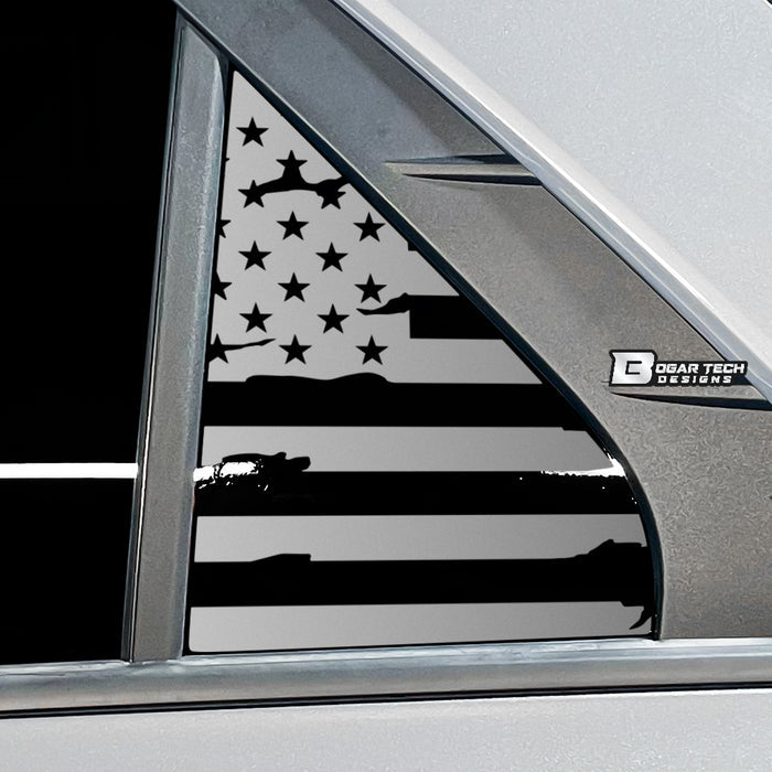 Quarter Window American Flag Vinyl Decal Stickers Fits Kia Niro 2023 - 2025 - Bogar Tech Designs