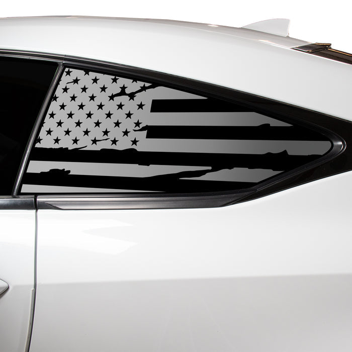 Quarter Window American Flag Vinyl Decal Stickers Fits Lexus RC 2015 - 2025 - Bogar Tech Designs
