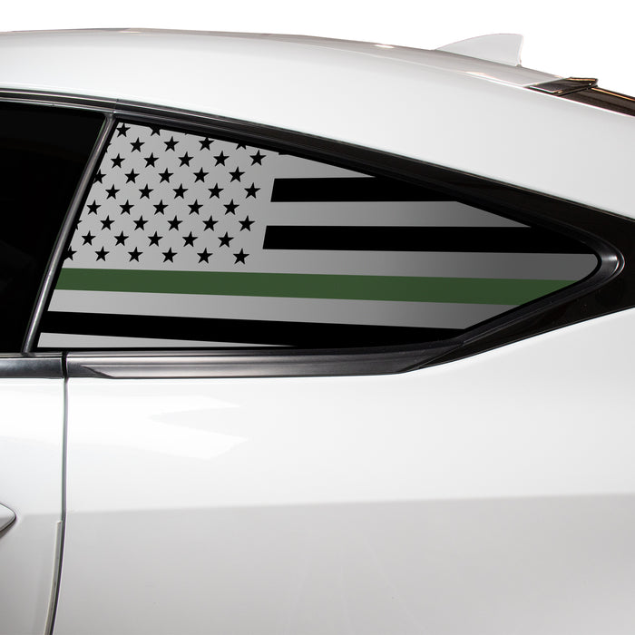 Quarter Window American Flag Vinyl Decal Stickers Fits Lexus RC 2015 - 2025 - Bogar Tech Designs