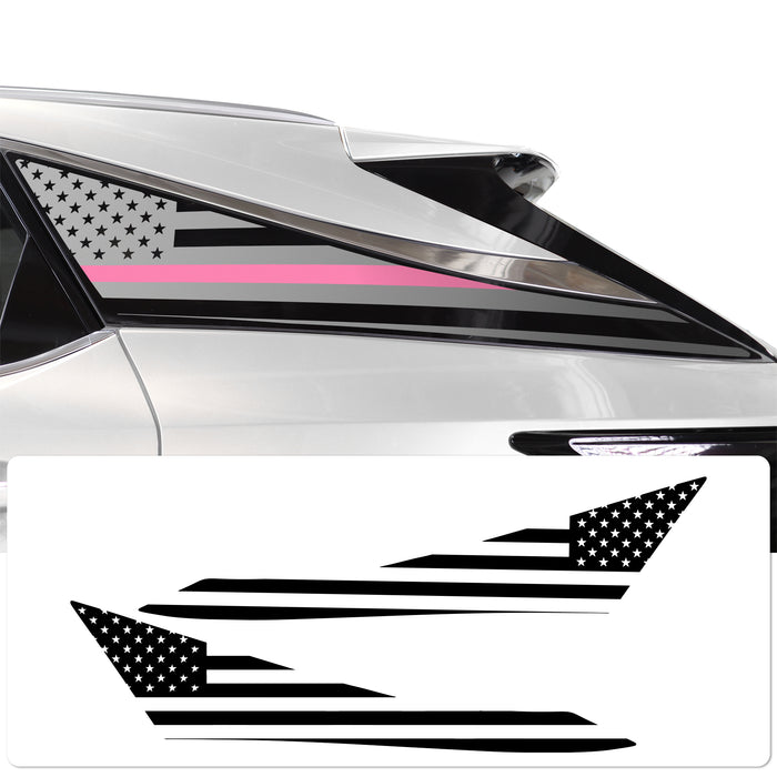 Quarter Window American Flag Vinyl Decal Stickers Fits Lexus RX 2023 - 2025 - Bogar Tech Designs