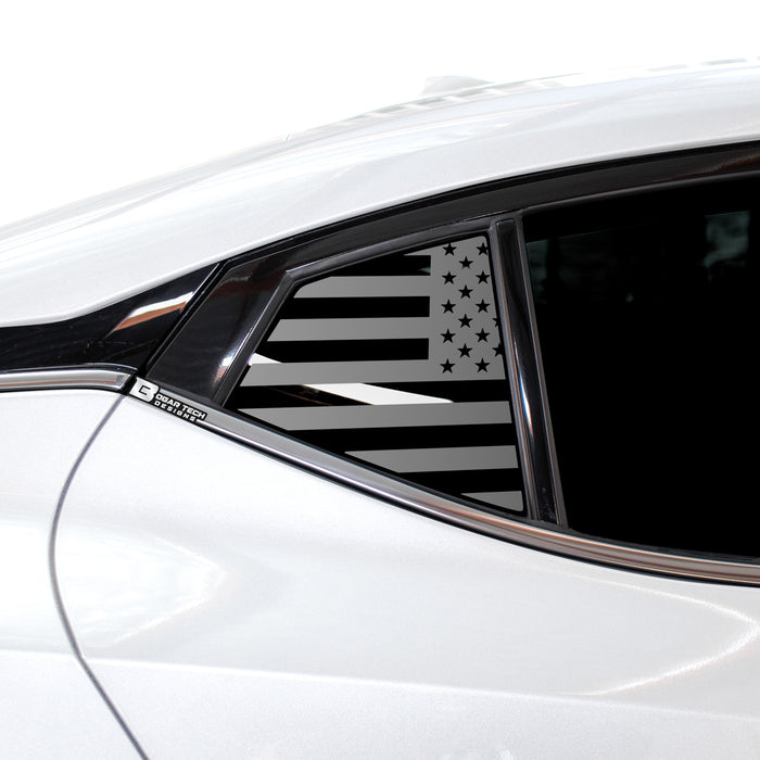 Quarter Window American Flag Vinyl Decal Stickers Fits Nissan Maxima 2015 - 2023 - Bogar Tech Designs