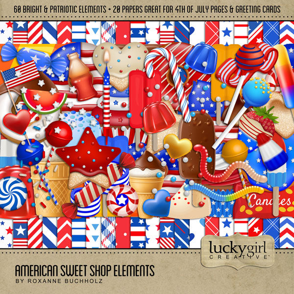American Sweet Shop Digital Scrapbook Kit