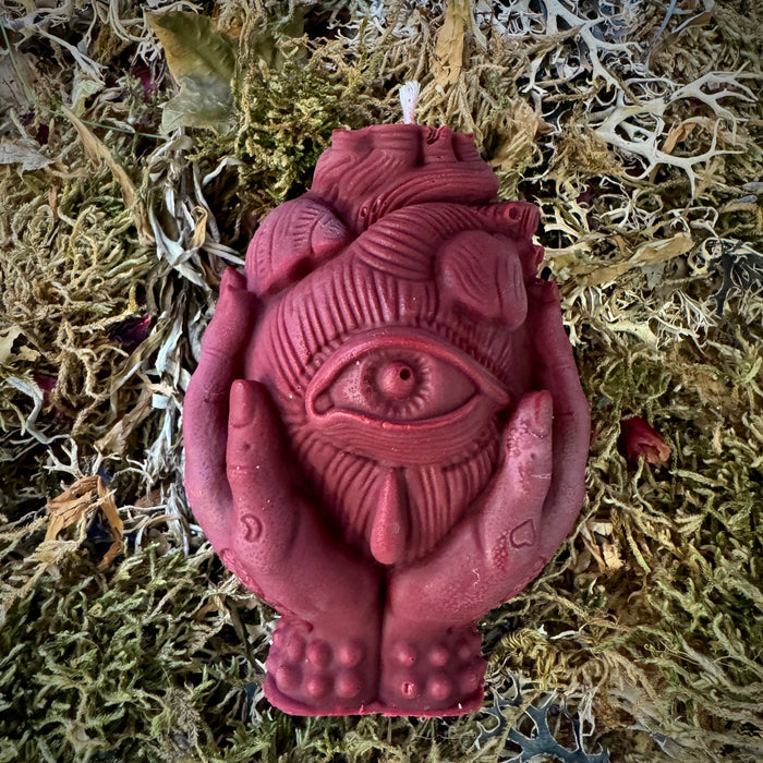 Anatomical Heart Evil Eye Shaped Love Magic Spell Candle