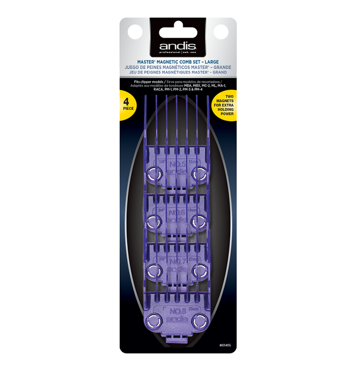 Andis Large Master Magnetic Comb Set #01415 - 4 piece - Palms Fashion Inc.