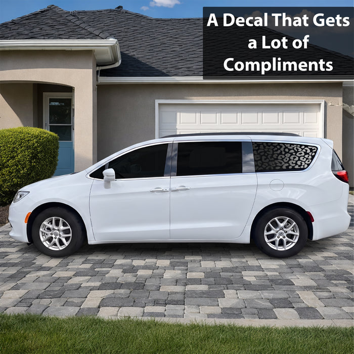 Animal Leopard Cheetah Cow Window Vinyl Decal Stickers Fits Chrysler Pacifica 2017-2026, Voyager 2020-2025