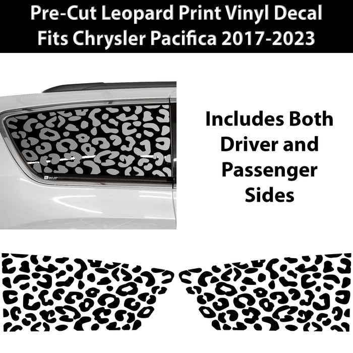 Animal Leopard Cheetah Cow Window Vinyl Decal Stickers Fits Chrysler Pacifica 2017-2026, Voyager 2020-2025