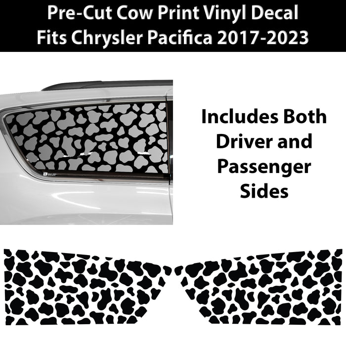 Animal Leopard Cheetah Cow Window Vinyl Decal Stickers Fits Chrysler Pacifica 2017-2026, Voyager 2020-2025