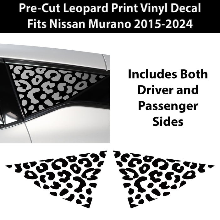 Animal Leopard Cheetah Cow Window Vinyl Decal Stickers Fits Nissan Murano 2015 - 2024 - Bogar Tech Designs