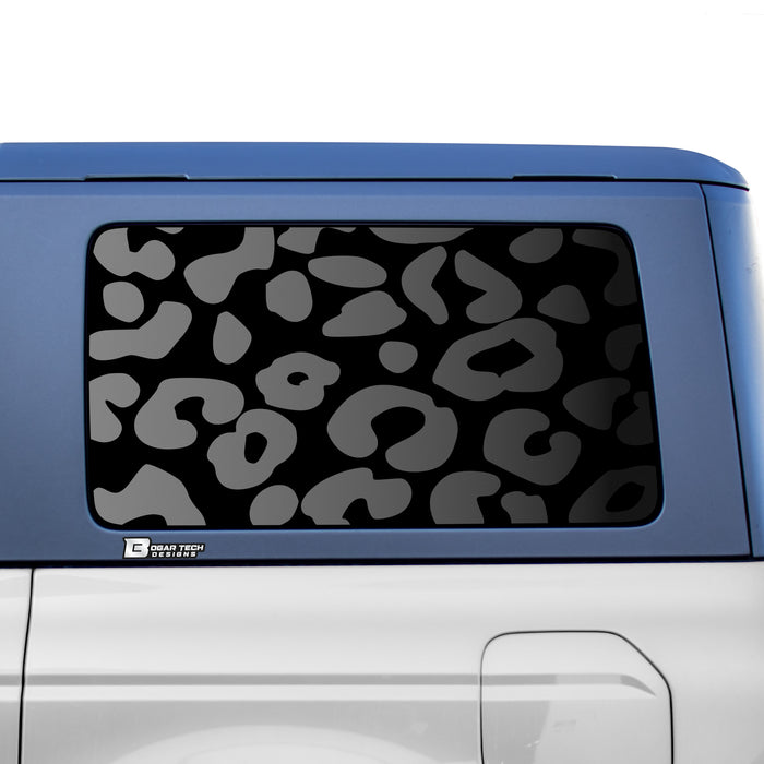 Animal Leopard Cow Paw Heart Window Vinyl Decal Stickers Fits Ford Bronco 4 Door 2021 2022 2023 - Bogar Tech Designs