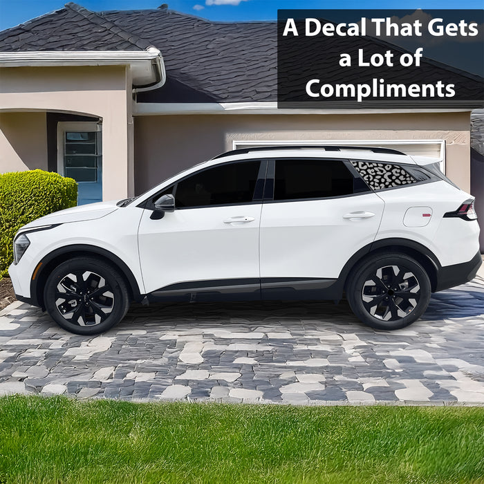 Animal Leopard Cow Window Vinyl Decal Stickers Fits Kia Sportage 2023-2026