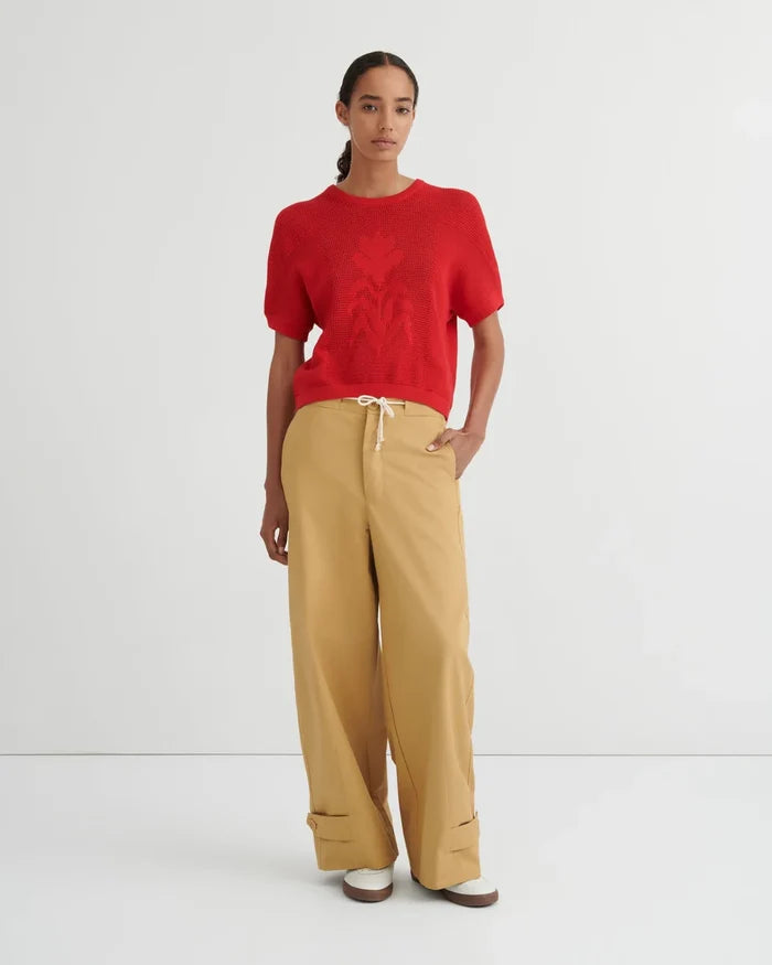 ARIEL TOP in Poppy Red by Kowtow Australia