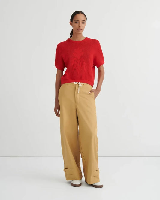 ARIEL TOP in Poppy Red by Kowtow Australia