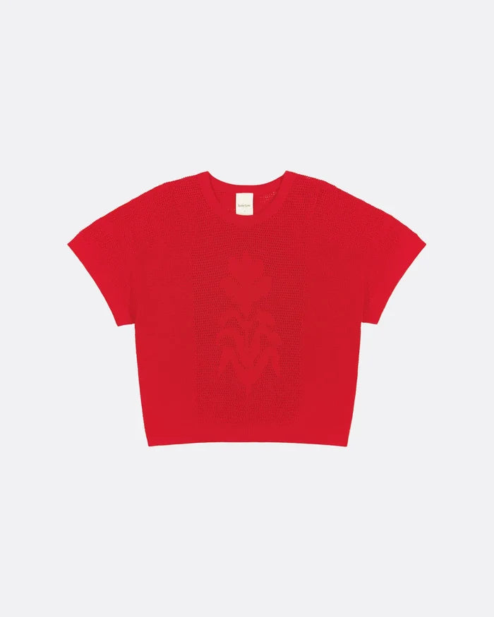 ARIEL TOP in Poppy Red by Kowtow Australia