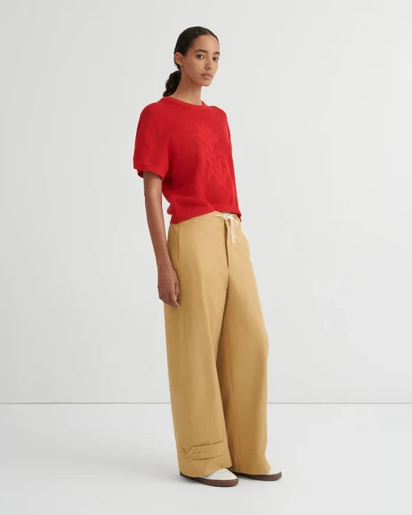 ARIEL TOP in Poppy Red by Kowtow Australia