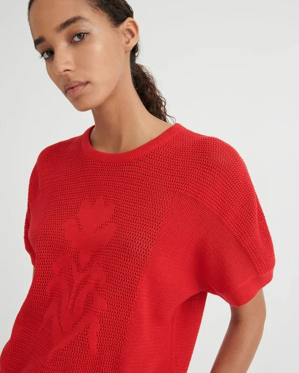 ARIEL TOP in Poppy Red by Kowtow Australia