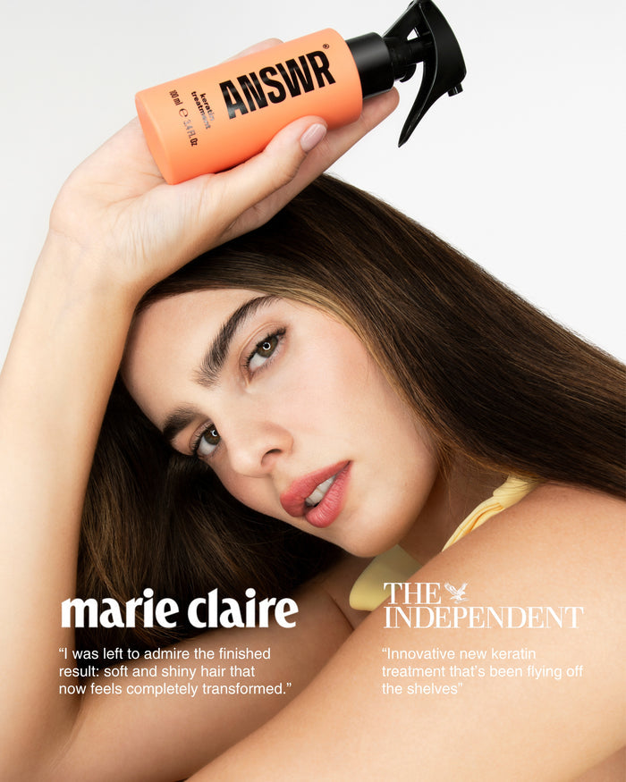 At-home keratin treatment +  Flyaway control stick