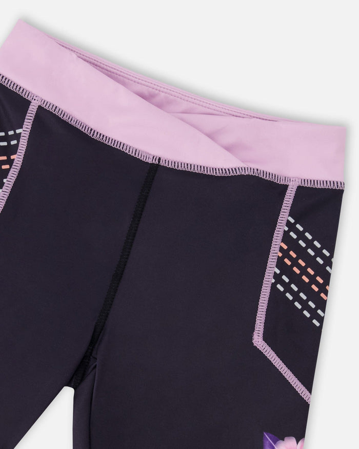 Athletic Biker Shorts In Recycled Polyester Black-2